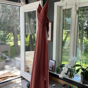 Amber color bridesmaid dress size 2